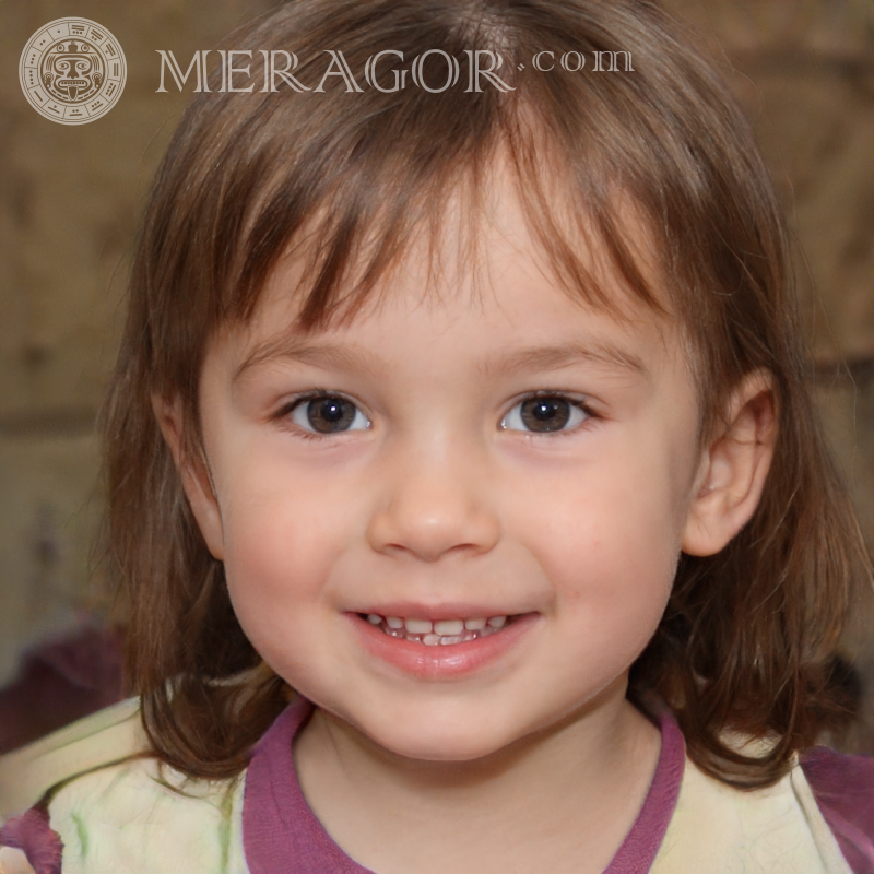 Foto de una niña sanguínea Rostros de niñas pequeñas Europeos Rusos Niñas