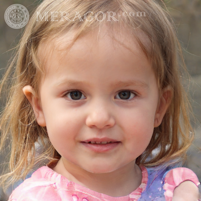 Foto eines kleinen charismatischen Mädchens Gesichter von kleinen Mädchen Europäer Russen Maedchen