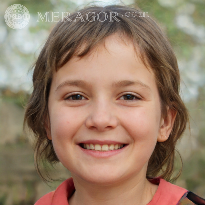 Foto de una chica segura | 0 Rostros de niñas pequeñas Europeos Rusos Niñas