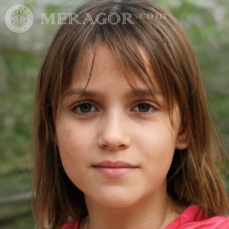 Photo of a hysterical girl Faces of small girls Europeans Russians Small girls