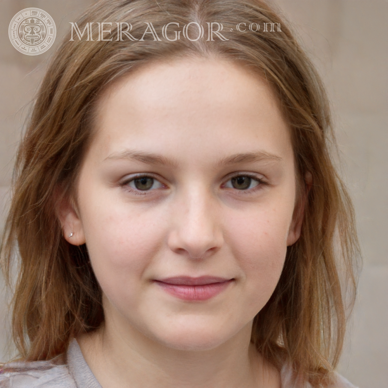 Foto eines stillen Mädchens | 0 Gesichter von kleinen Mädchen Europäer Russen Maedchen