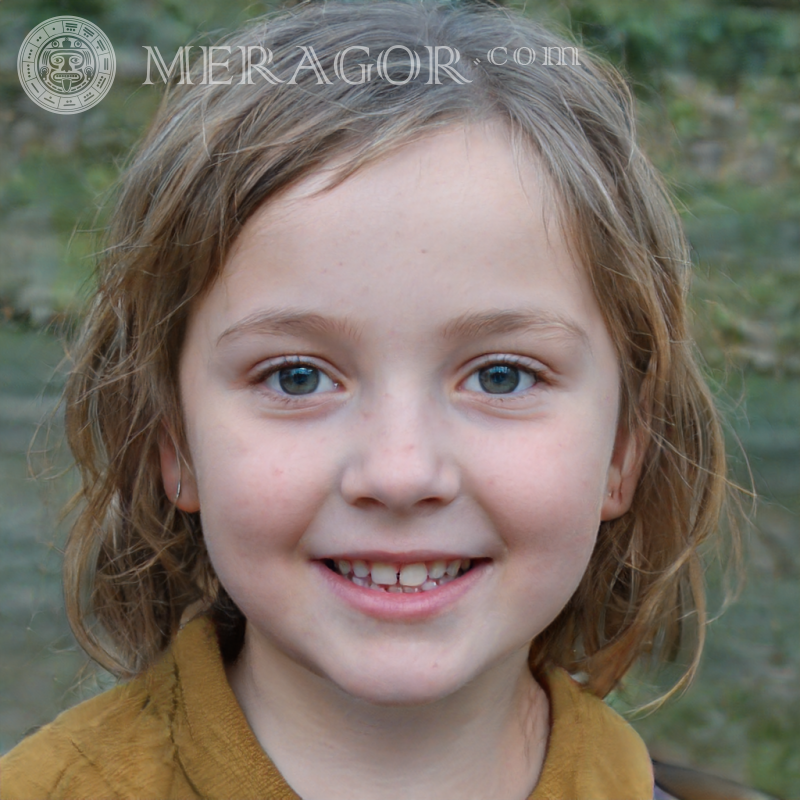Foto de una niña curiosa | 7 Rostros de niñas pequeñas Europeos Rusos Niñas