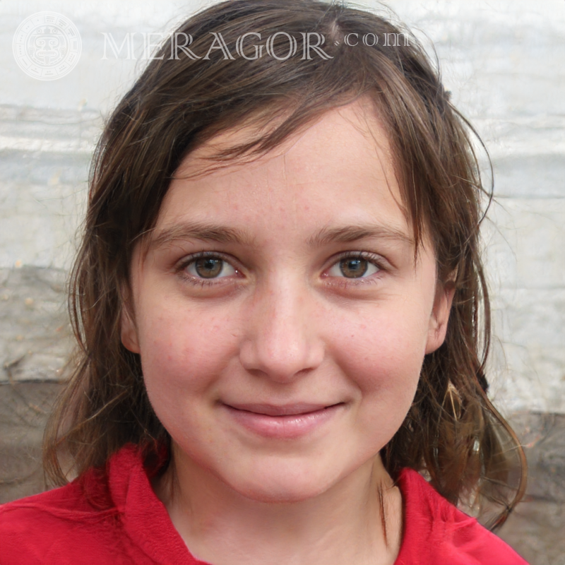 Foto de una chica pacífica Rostros de niñas pequeñas Europeos Rusos Niñas