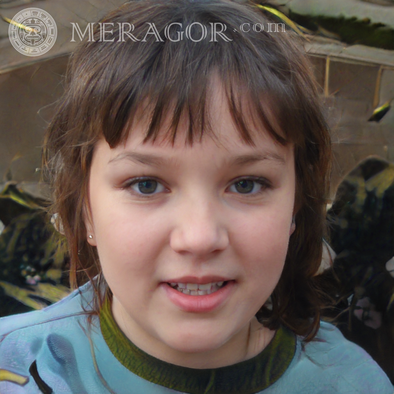 Foto de uma garota durona Rostos de meninas Europeus Russos Meninas
