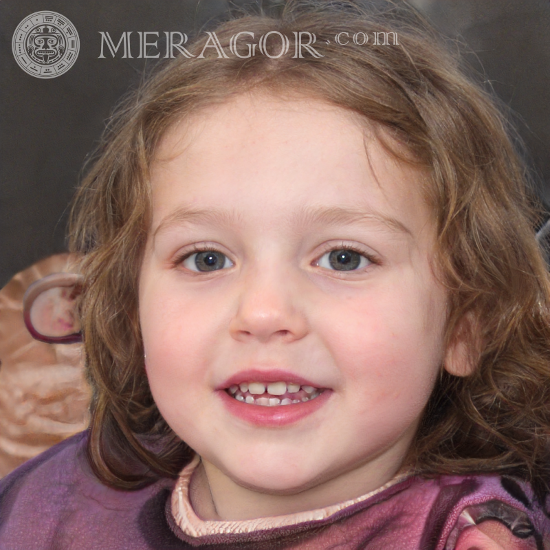 Foto de una niña sencilla | 0 Rostros de niñas pequeñas Europeos Rusos Niñas