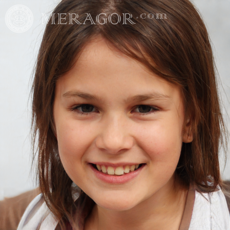 Portrait of an insolent girl Faces of small girls Europeans Russians Small girls