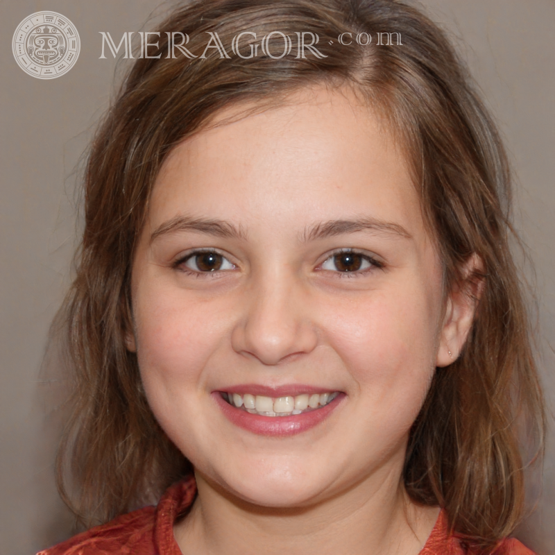 Retrato de una niña sincera | 5 Rostros de niñas pequeñas Europeos Rusos Niñas