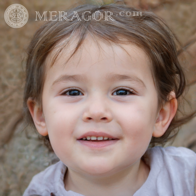 Porträt eines kleinen Kindes auf dem Profilbild Gesichter von kleinen Mädchen Europäer Russen Maedchen