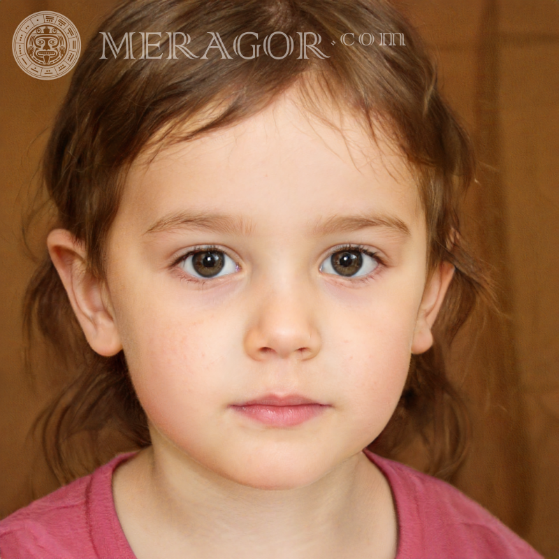 Portrait of adorable baby Faces of small girls Europeans Russians Small girls