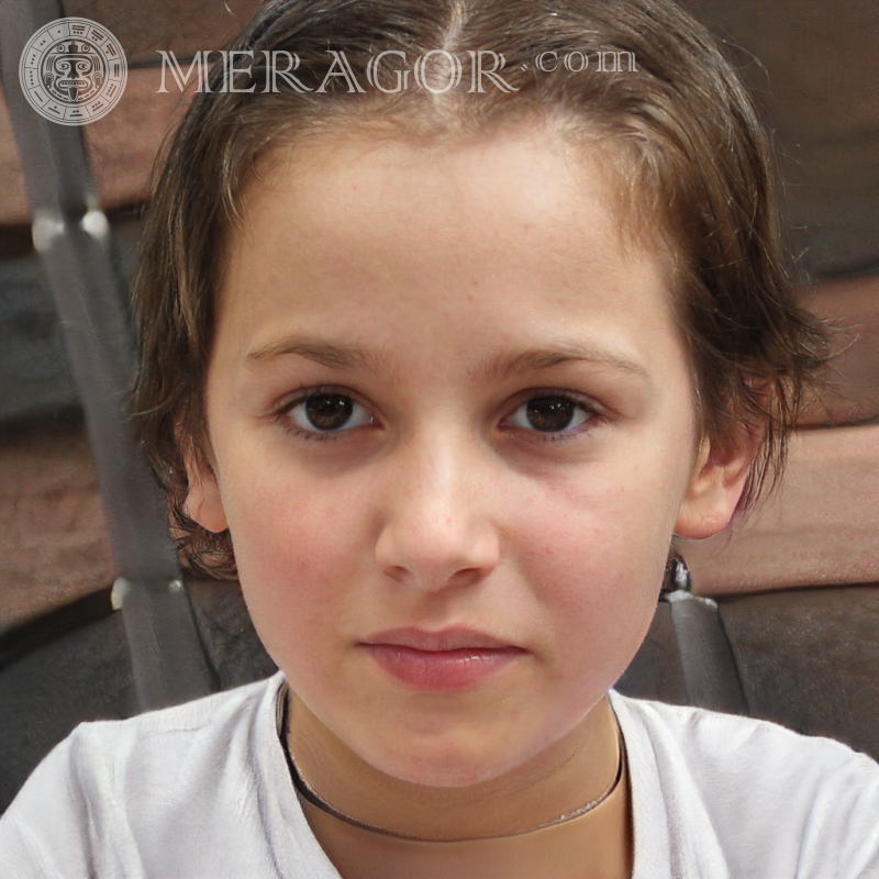 Retrato de uma garota sombria Rostos de meninas Europeus Russos Meninas