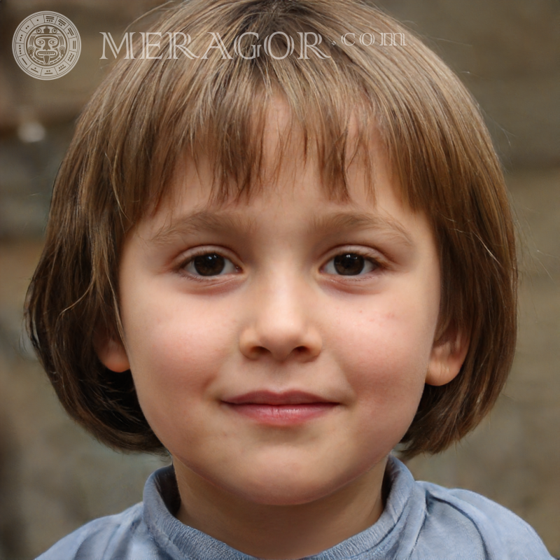 Porträt eines kleinen einfachen Mädchens Gesichter von kleinen Mädchen Europäer Russen Maedchen