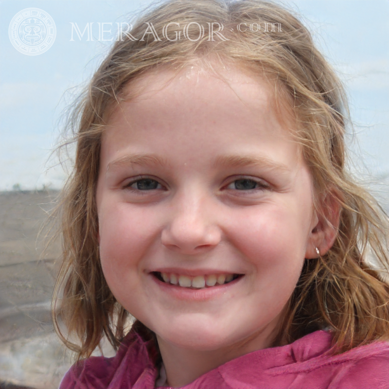 Chica enérgica en avatar | 0 Rostros de niñas pequeñas Europeos Rusos Niñas