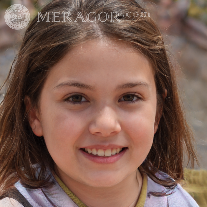 Photo of a well-fed girl Faces of small girls Europeans Russians Small girls