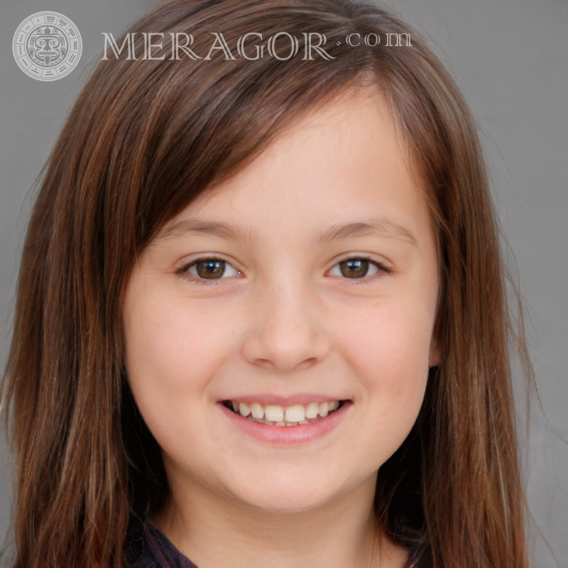 Foto mit einem Mädchen für einen Avatar Gesichter von kleinen Mädchen Europäer Russen Maedchen