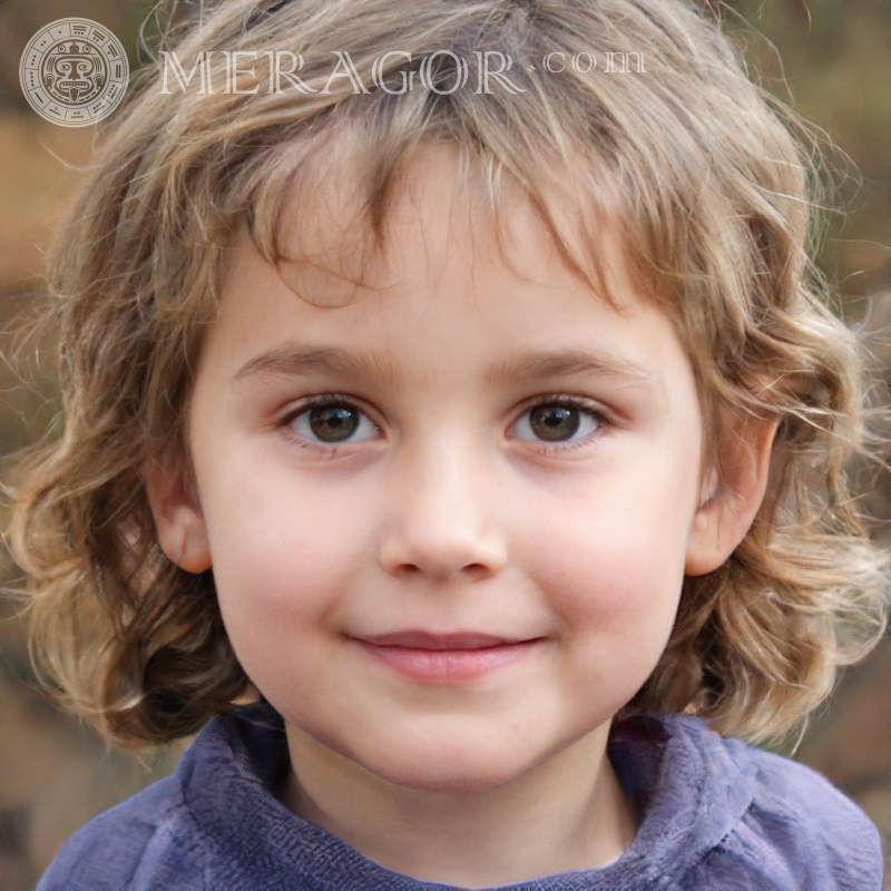 Portrait of a little educated girl | 0 Faces of small girls Europeans Russians Small girls
