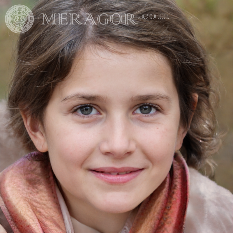 Porträt eines unabhängigen Mädchens Gesichter von kleinen Mädchen Europäer Russen Maedchen