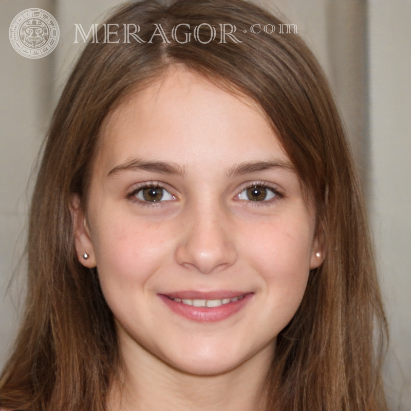 Rostro de una hermosa niña | 6 Rostros de niñas pequeñas Europeos Rusos Niñas