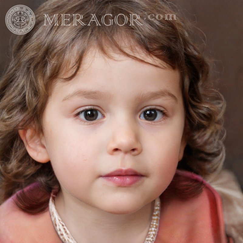 Portrait of a wonderful little girl Faces of small girls Europeans Russians Small girls