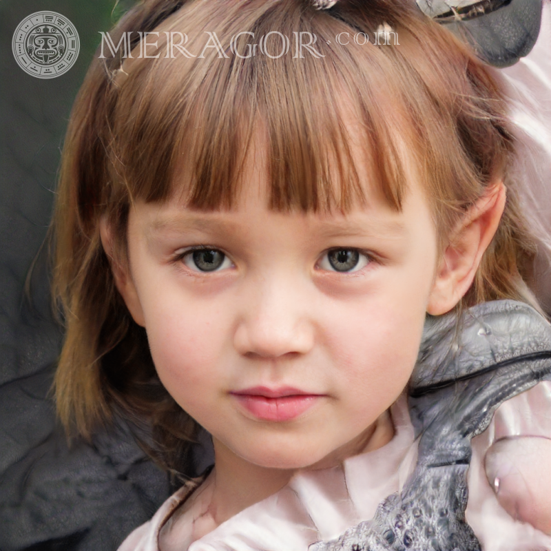 Photo une petite fille marchande Visages de petites filles Européens Russes Petites filles