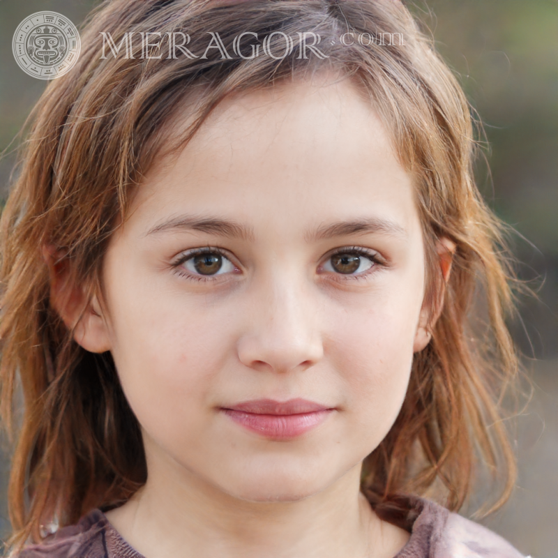 Photo of a neat girl Faces of small girls Europeans Russians Small girls