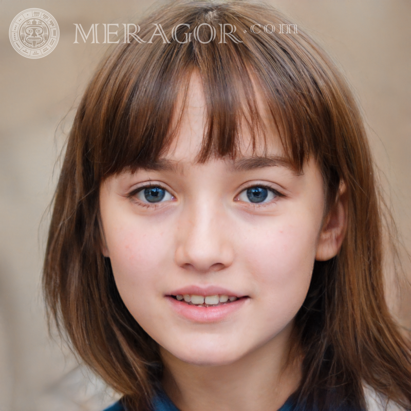 Foto eines charmanten Mädchens für das Profilbild Gesichter von kleinen Mädchen Europäer Russen Maedchen