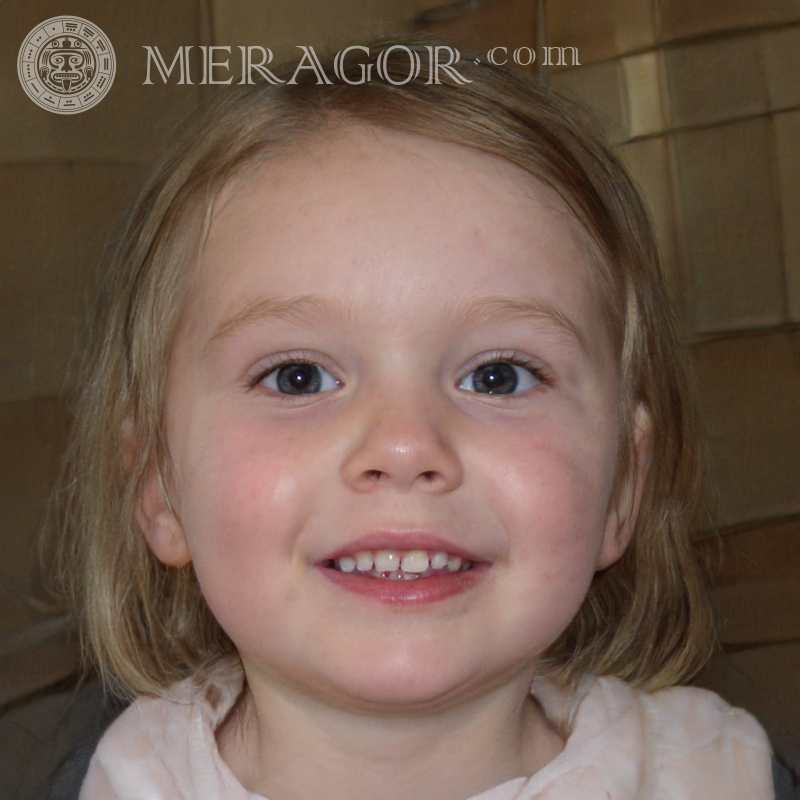 Foto eines kleinen talentierten Mädchens Gesichter von kleinen Mädchen Europäer Russen Maedchen