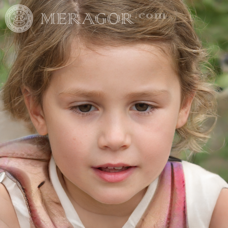 Photo of a little capricious girl Faces of small girls Europeans Russians Small girls