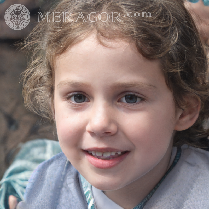 Foto eines kleinen griechischen Mädchens Gesichter von kleinen Mädchen Europäer Russen Maedchen