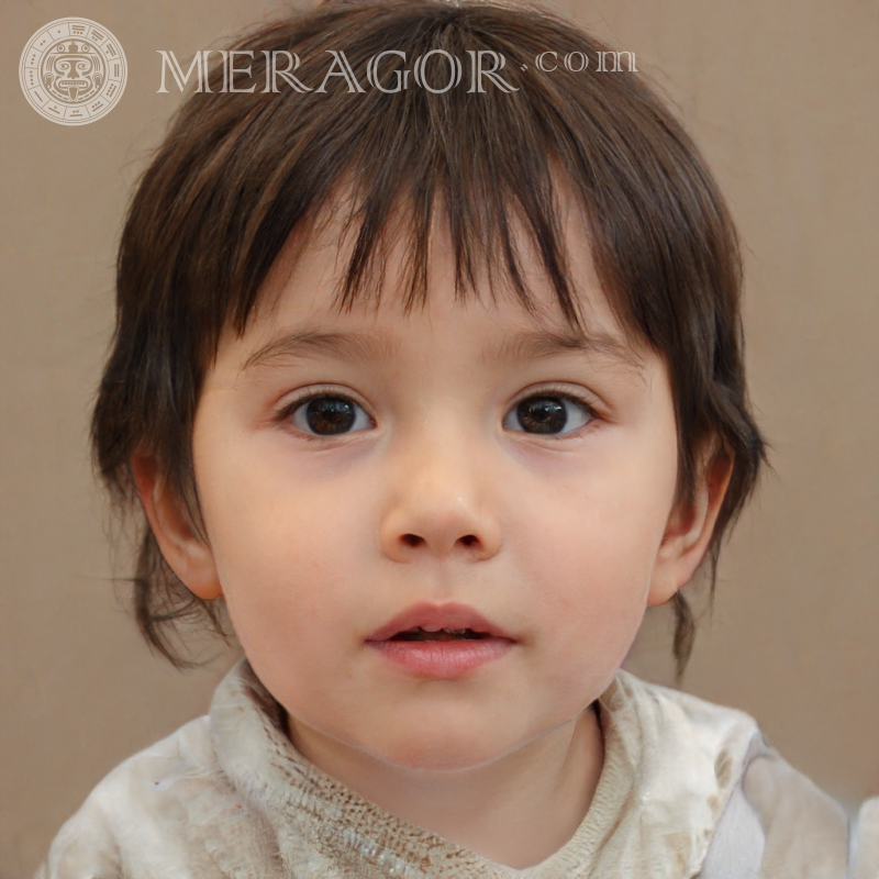 Porträt eines kleinen sibirischen Mädchens Gesichter von kleinen Mädchen Europäer Russen Maedchen