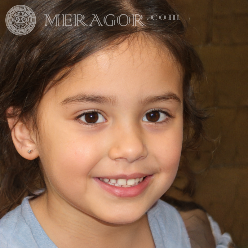 Porträt eines kleinen lateinamerikanischen Mädchens Gesichter von kleinen Mädchen Europäer Russen Maedchen
