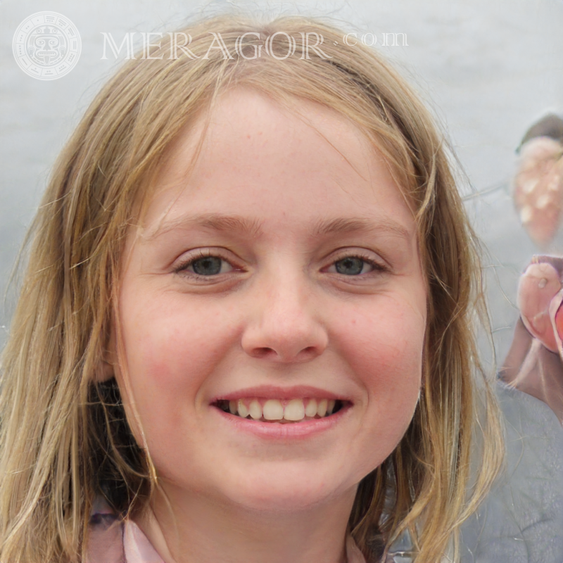 Porträt eines reaktionsschnellen Mädchens herunterladen Gesichter von kleinen Mädchen Europäer Russen Maedchen