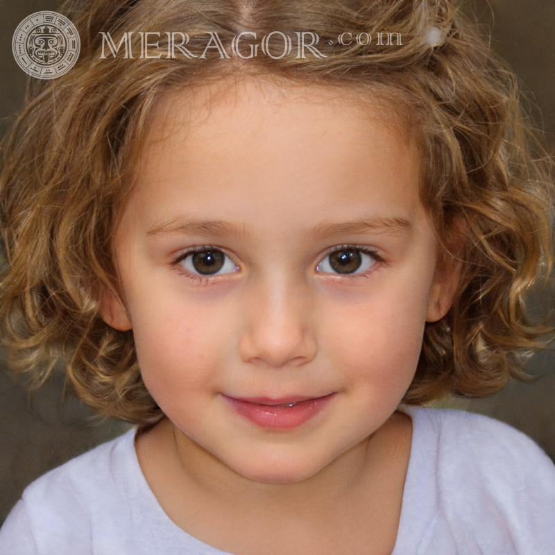 Beautiful photo of a little girl Faces of small girls Europeans Russians Small girls