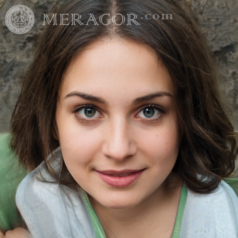 Retrato de uma menina expressiva Rostos de meninas Europeus Russos Meninas