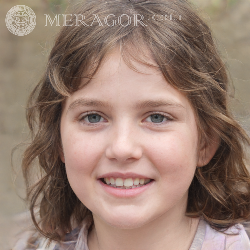 Retrato de una niña exquisita Rostros de niñas pequeñas Europeos Rusos Niñas