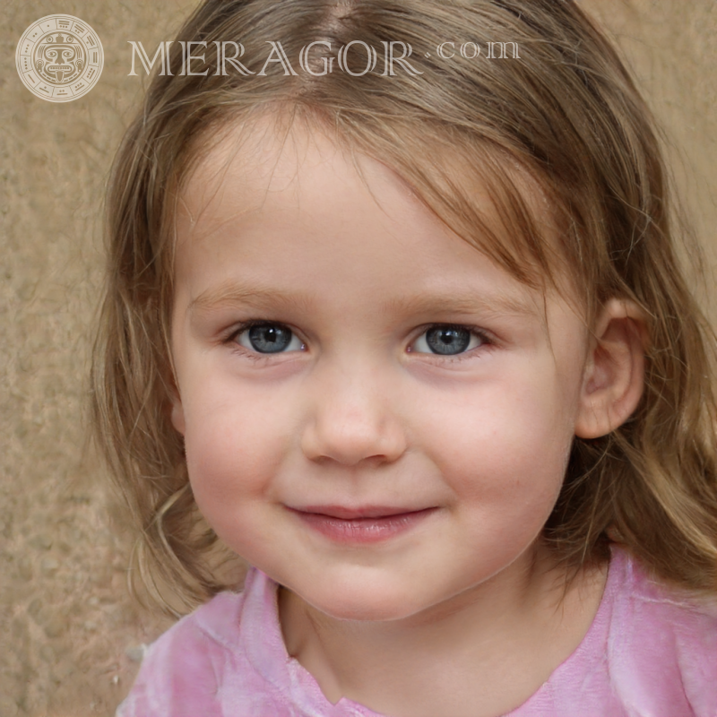 Porträt eines kleinen frechen Mädchens Gesichter von kleinen Mädchen Europäer Russen Maedchen