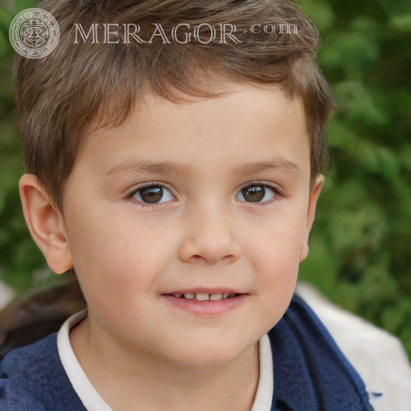 Descargue una foto de la cara de un niño sonriente sin registrarse Rostros de niños Europeos Rusos Ucranianos