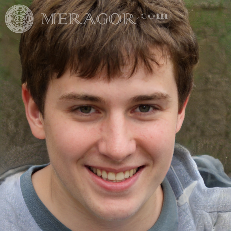 Baixe o rosto de um menino sorridente Vkontakte Rostos de meninos Europeus Russos Ucranianos