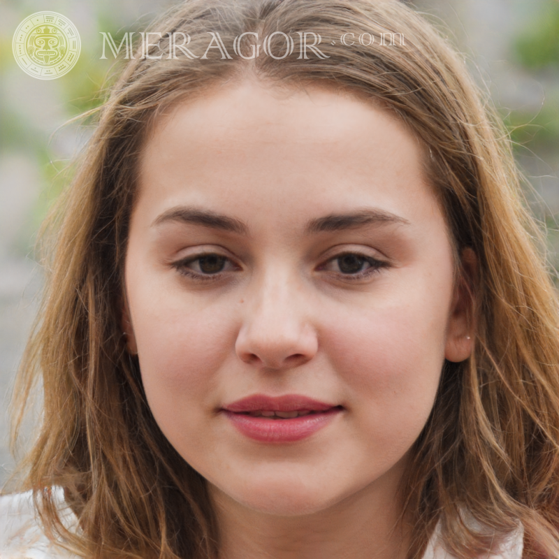 Das Gesicht eines phlegmatischen Mädchens Gesichter von Mädchen Europäer Russen Mädchen