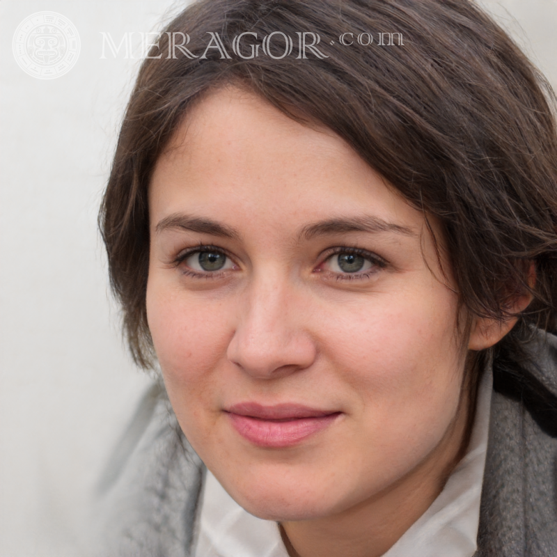 Mittleres Mädchengesicht Gesichter von Mädchen Europäer Russen Mädchen