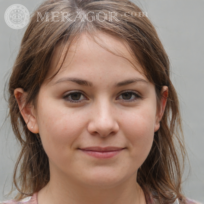 Foto de la chica al teléfono Rostros de chicas Europeos Rusos Niñas adultas