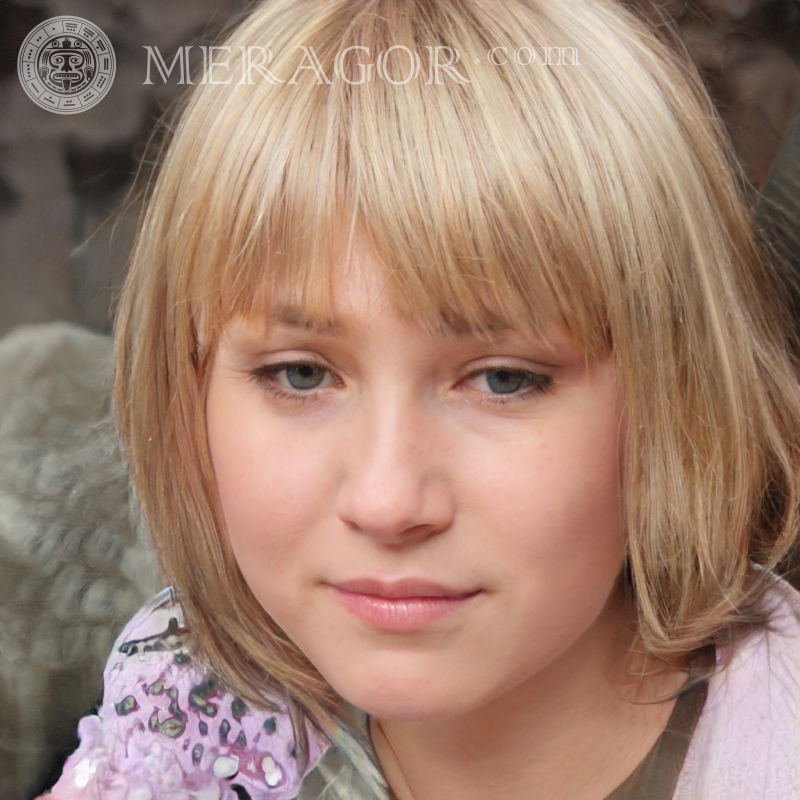 Foto von cholerischen Mädchen Gesichter von Mädchen Europäer Russen Mädchen