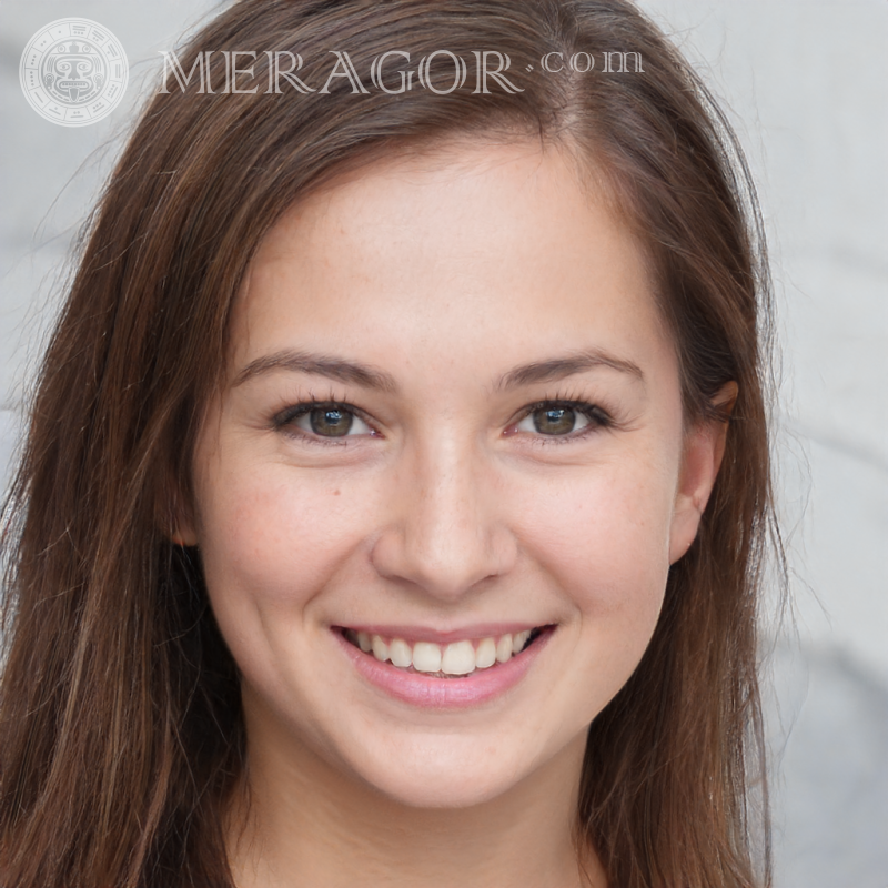 Foto de hermosas chicas sonrientes | 0 Rostros de chicas Europeos Rusos Niñas adultas