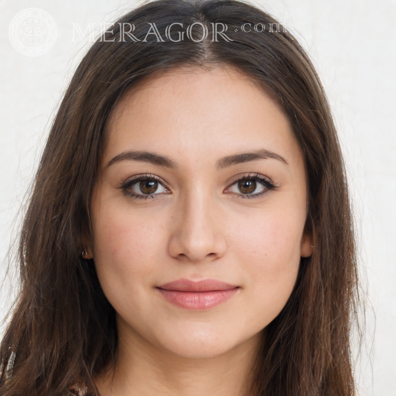 Foto von schönen Mädchen für einen Pass Gesichter von Mädchen Europäer Russen Mädchen