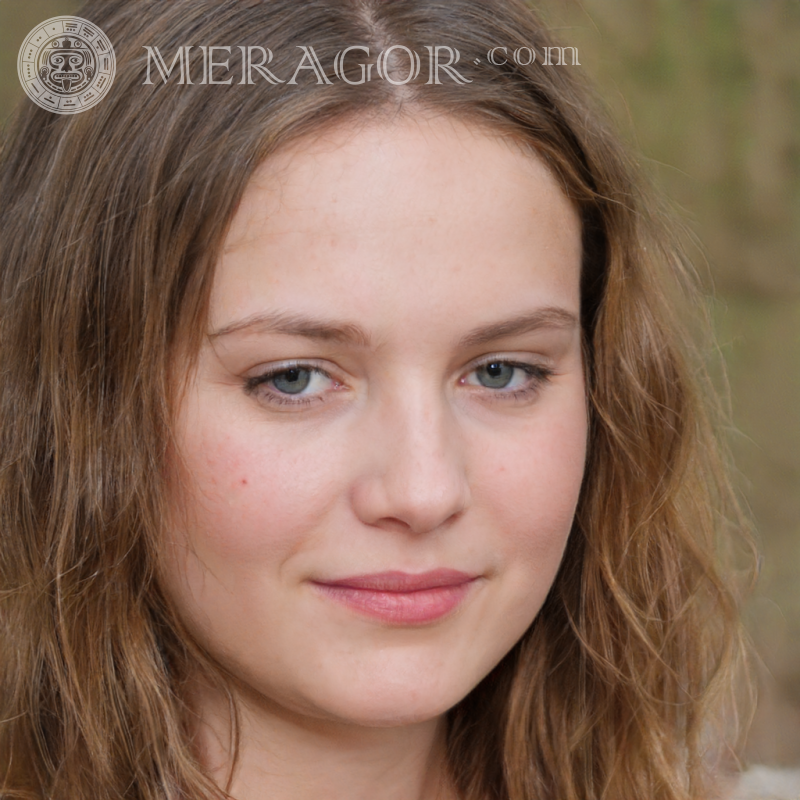 O rosto de uma garota silenciosa Rostos de meninas adultas Europeus Russos Meninas adultas