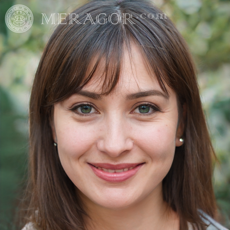 Foto eines stattlichen Mädchens Gesichter von Mädchen Europäer Russen Mädchen