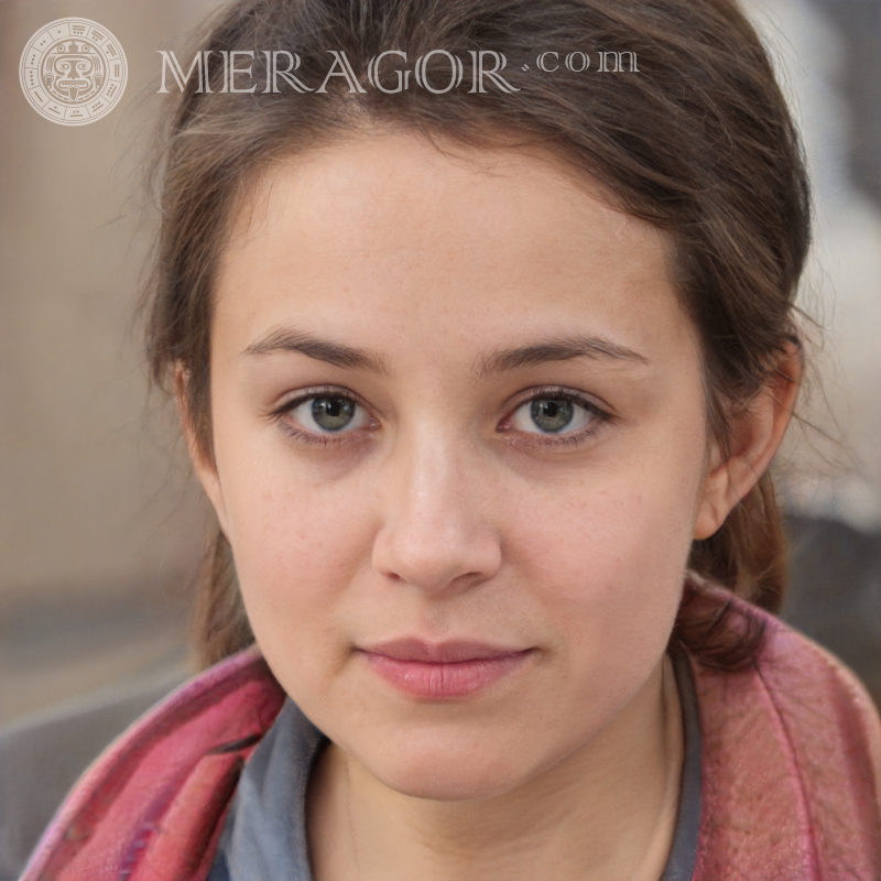 Foto da garota no avatar Medium Rostos de meninas adultas Europeus Russos Meninas adultas
