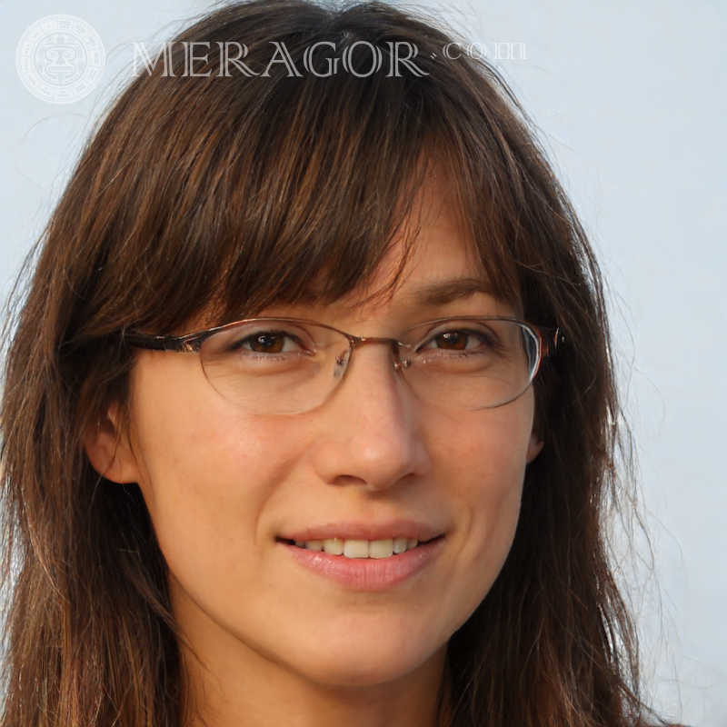 Foto eines gebildeten Mädchens auf dem Profilbild Gesichter von Mädchen Europäer Russen Mädchen