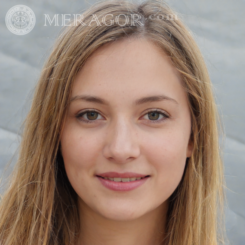 Foto eines unbestechlichen Mädchens Gesichter von Mädchen Europäer Russen Mädchen