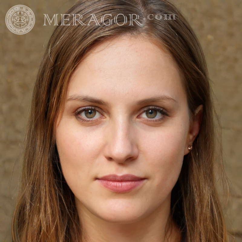 Le visage une fille aux cheveux bruns russe | 0 Visages de filles Les filles Visages, portraits Tous visages