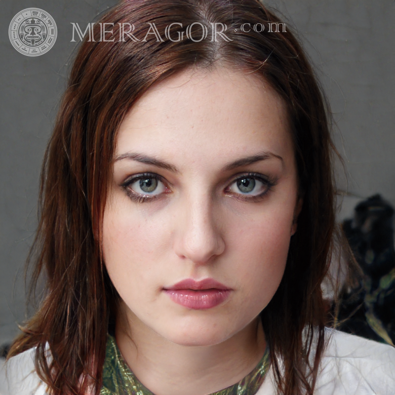 Gesichter schöner Mädchen auf einem Avatar Gesichter von Mädchen Europäer Russen Mädchen